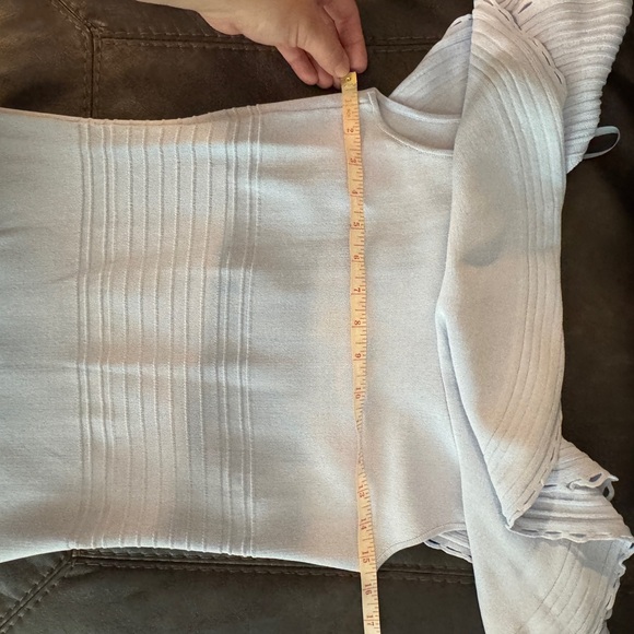 Eliza J Off-Shoulder Light Blue Midi Dress - Picture 9 of 9